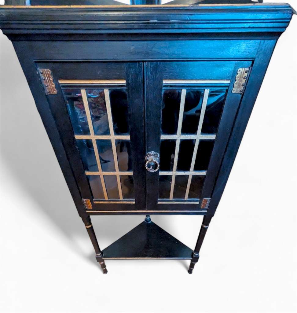 Small Aesthetic movement corner cabinet