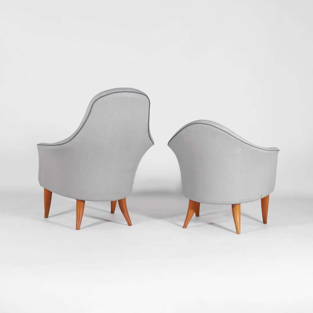 Pair Of Adam and Eve Swedish Armchairs By Kerstin Horlin Holmquist