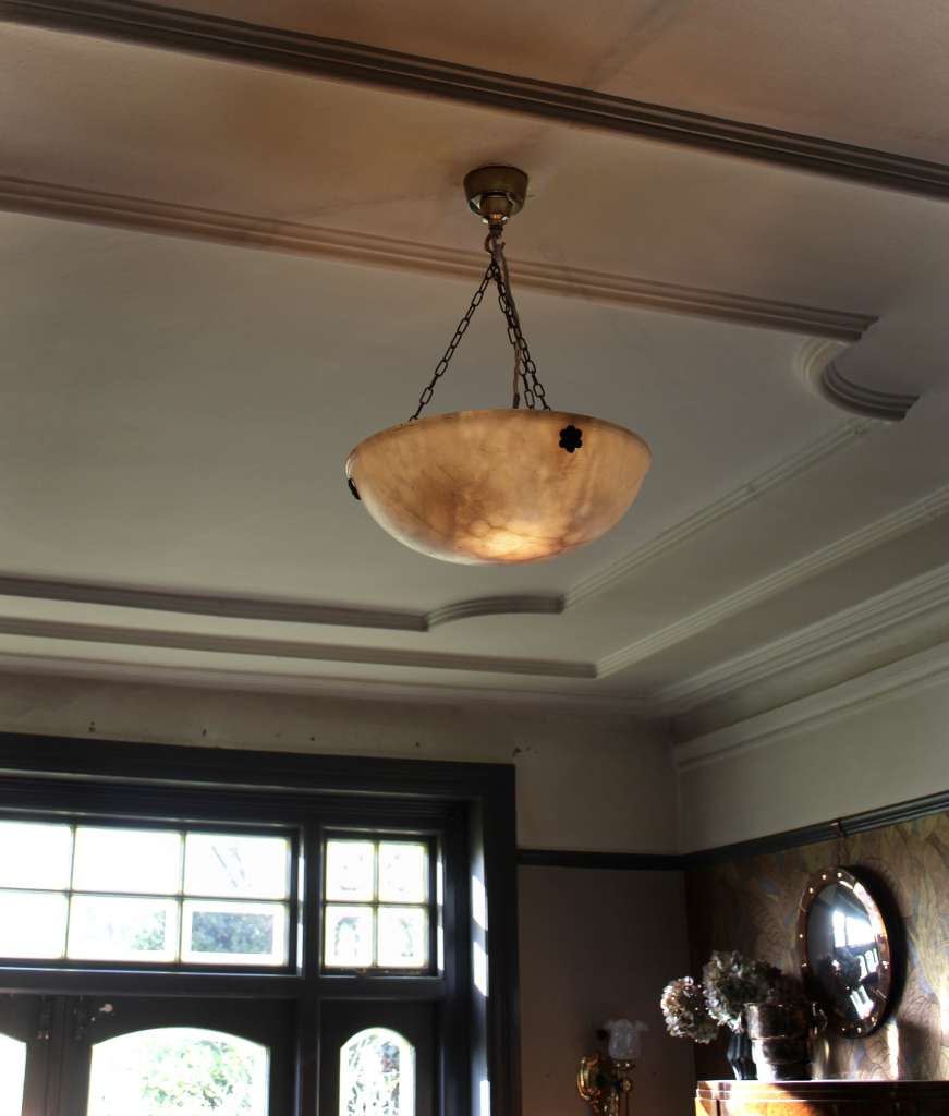 Alabaster ceiling bowl light Shade