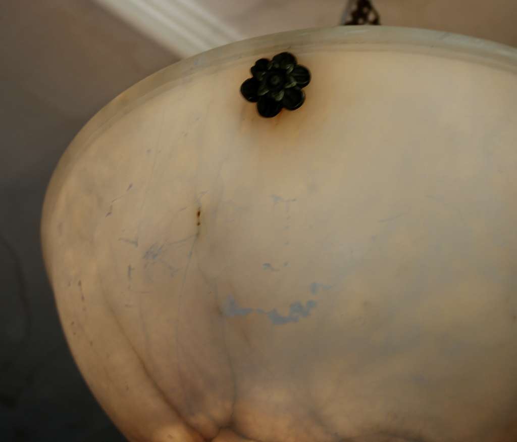 Alabaster ceiling bowl light Shade