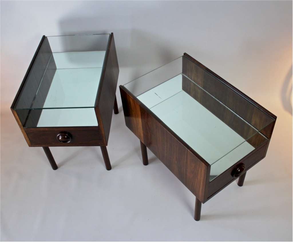 Mid Century pair of bedside tables