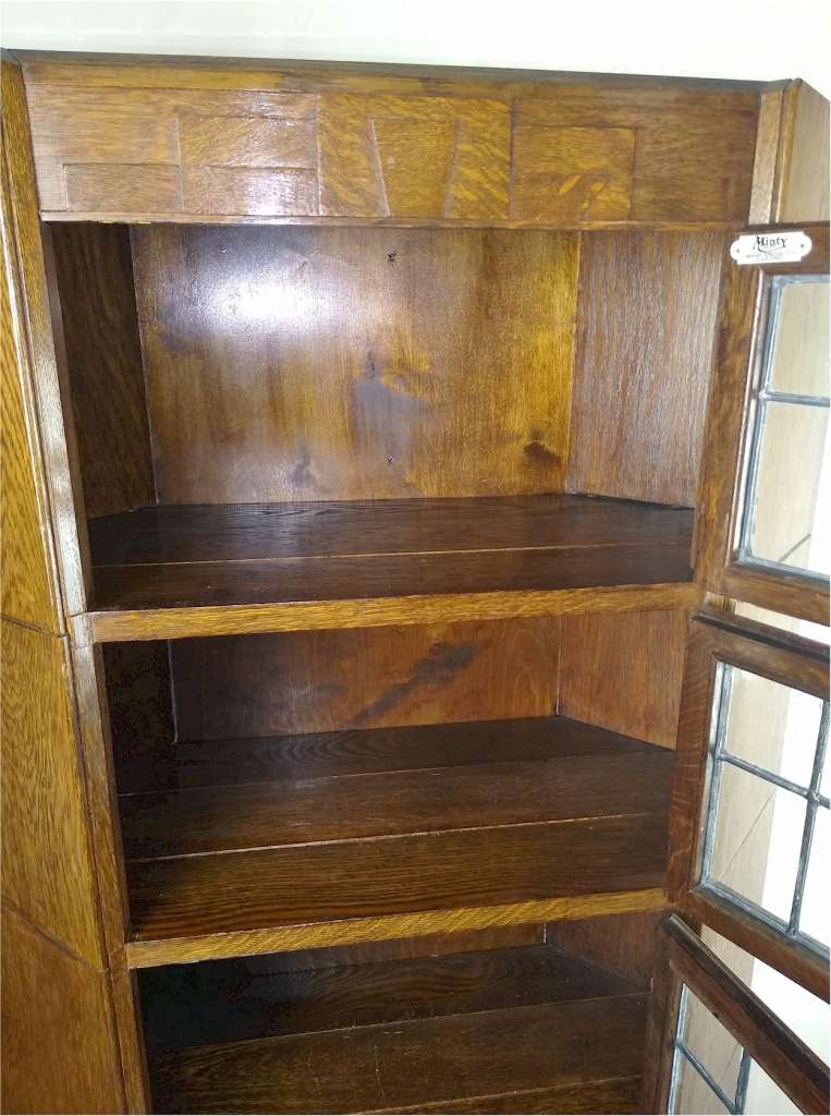  Minty corner sectional bookcase in oak