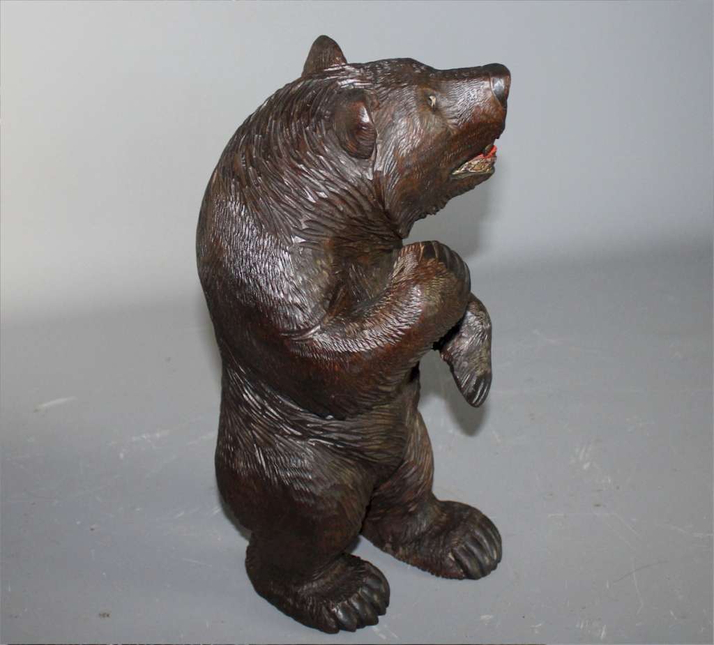 Black Forest wooden carved bear