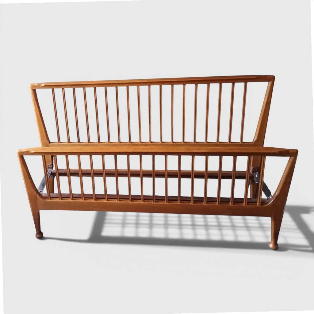 Mid Century King Size bed frame in Oak