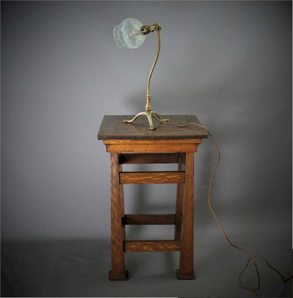 Brass table lamp by W.A.S Benson