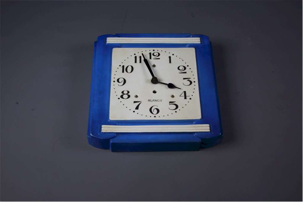Ceramic art deco Kitchen clock by Blangy