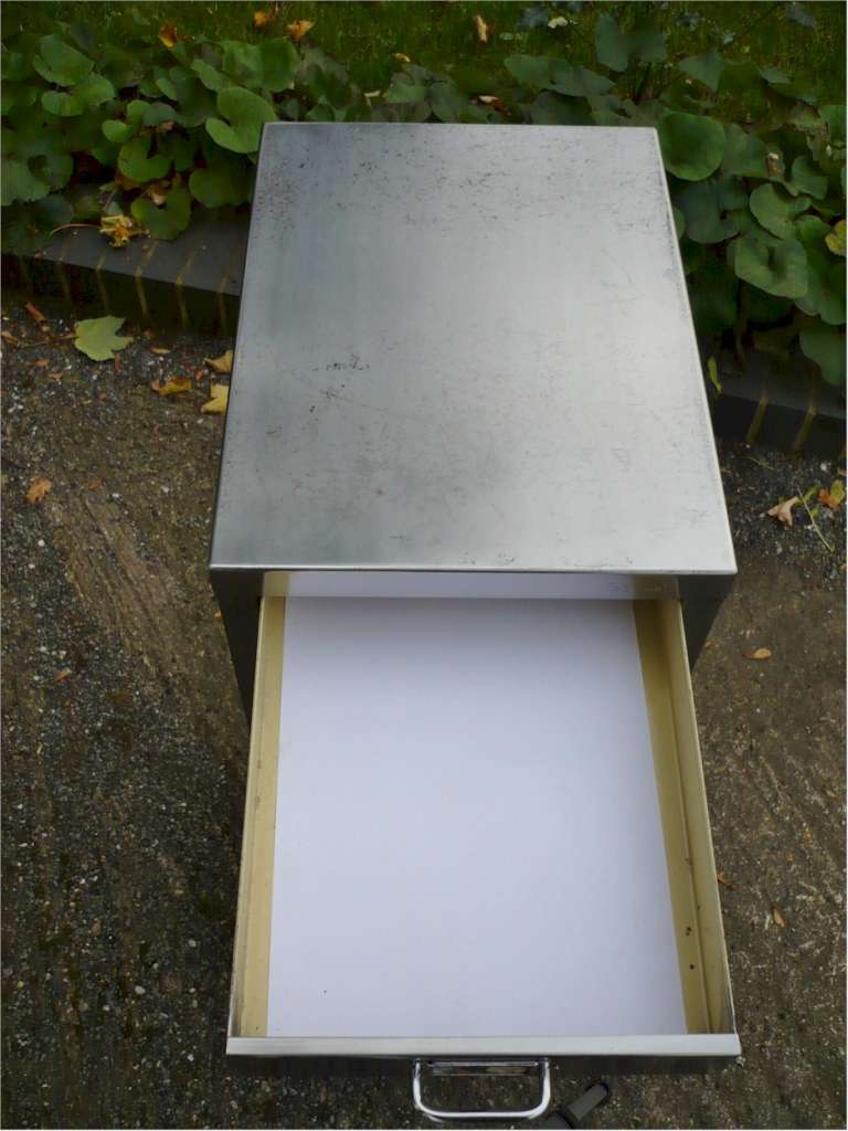  Polished steel filing cabinet by STOR
