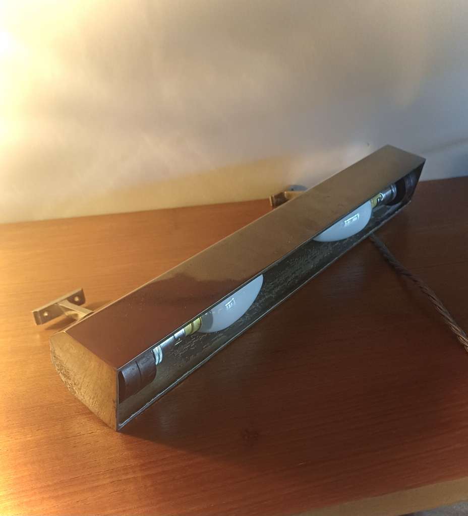 An Art Deco chrome picture light