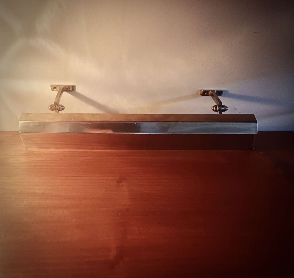 An Art Deco chrome picture light