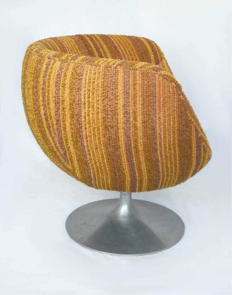 Mid Century ball chair in original wool upholstery