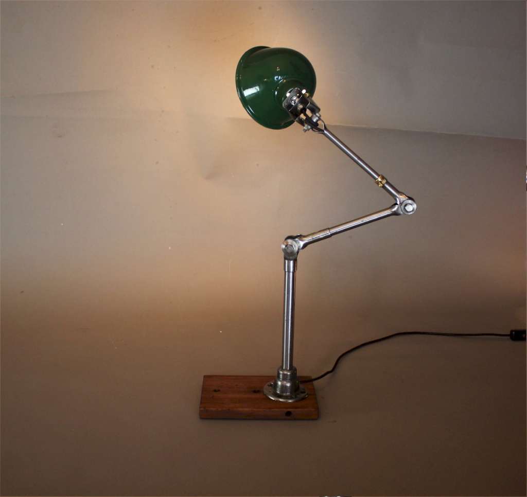 Dugdills steel articulated workshop lamp