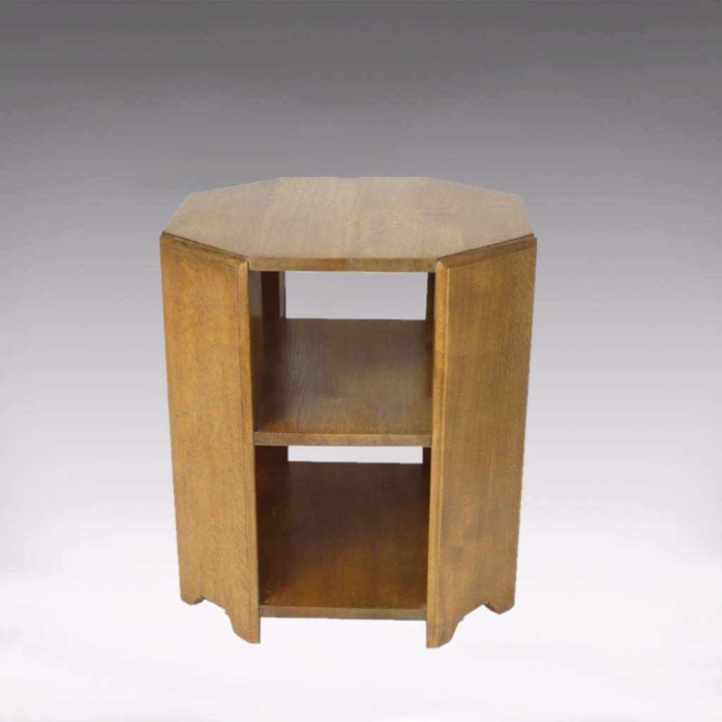 Heal & Son bookcase table in pale oak
