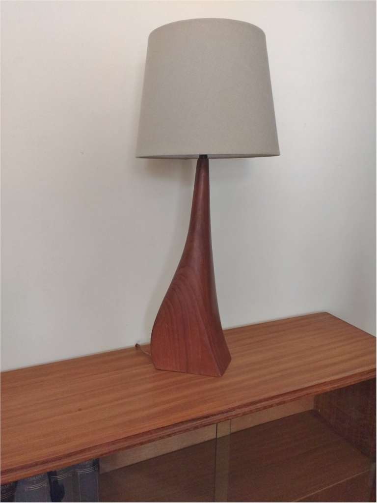Mid Century table lamp in teak