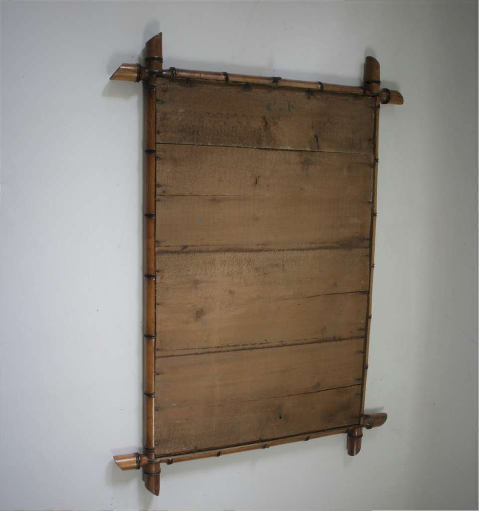 French Faux Bamboo wall mirror