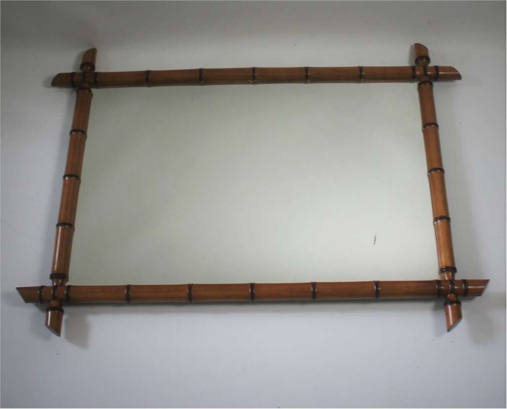 French Faux Bamboo wall mirror