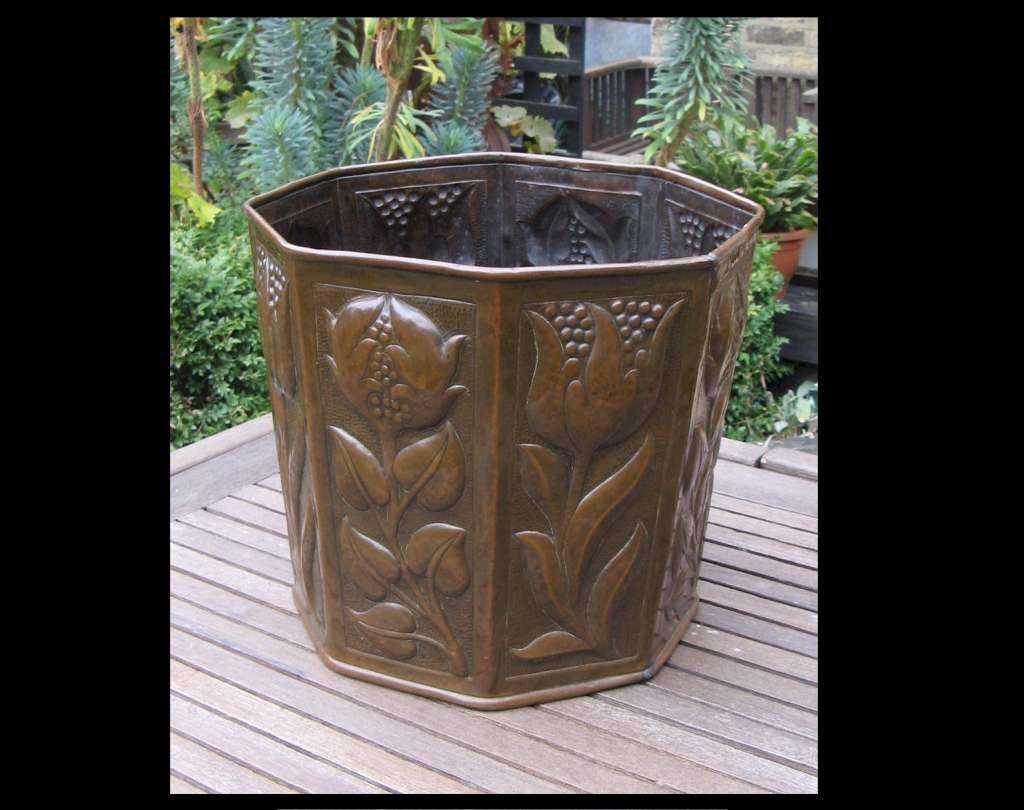 Fivemiletown Irish arts and crafts copper planter