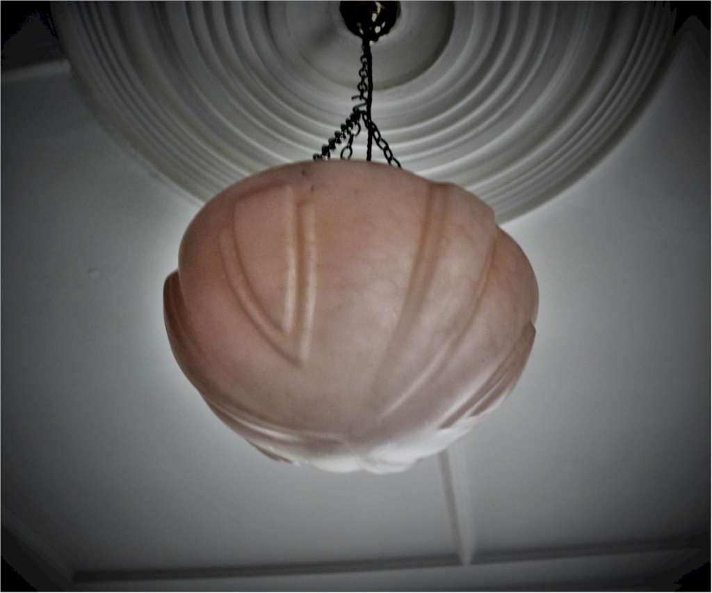 1930's art deco ceiling shade flycatche