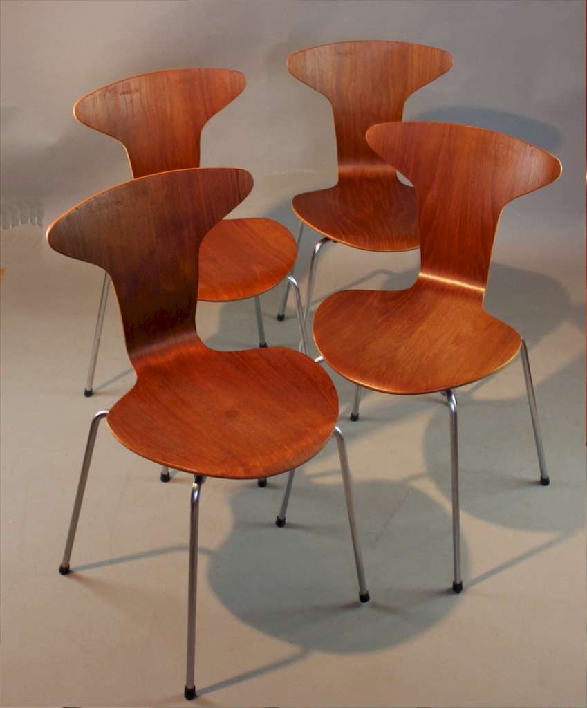 Set of four Mosquito chairs by Arne Jacobsen