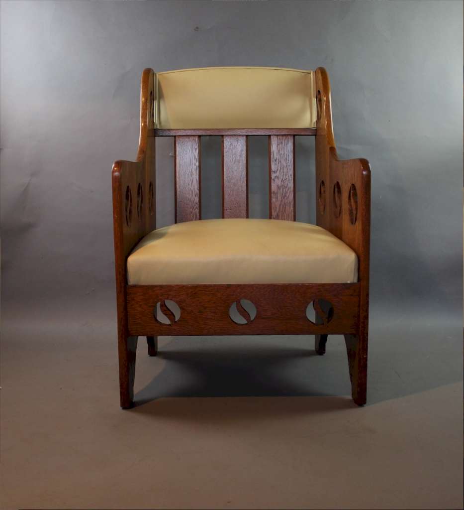 Classic arts and crafts armchair by Goodyers c1900