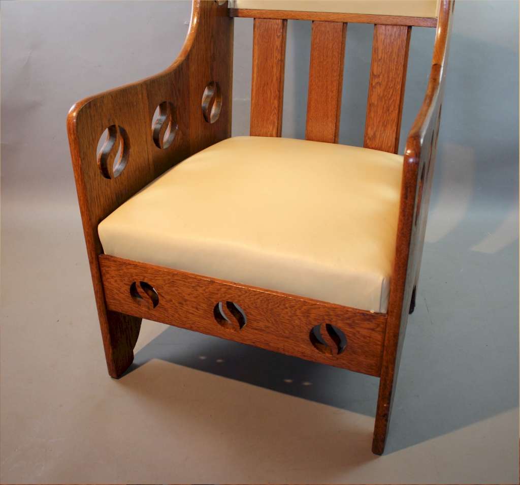 Classic arts and crafts armchair by Goodyers c1900