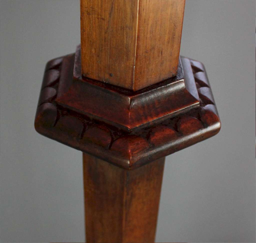Floor lamp in the Gothic style in mahogany
