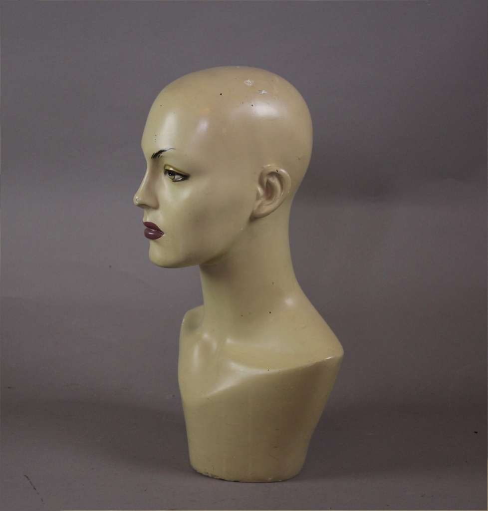 Original 1970's mannequin head with striking eyes