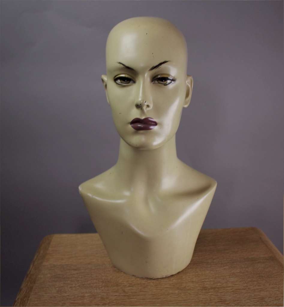 Original 1970's mannequin head with striking eyes