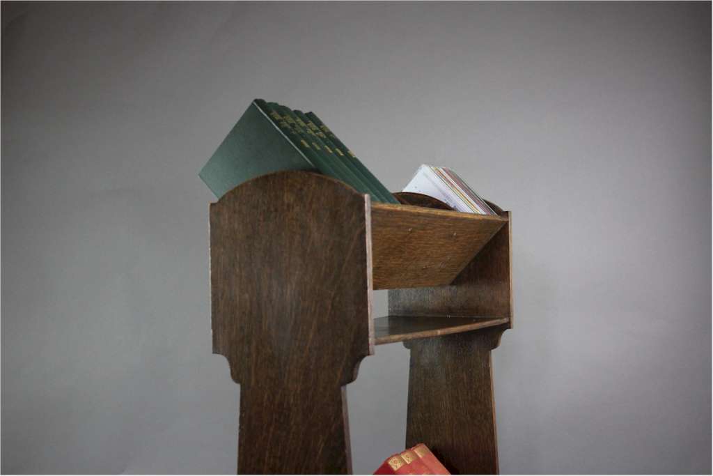 Ambrose Heal arts and crafts book trough in oak c1900