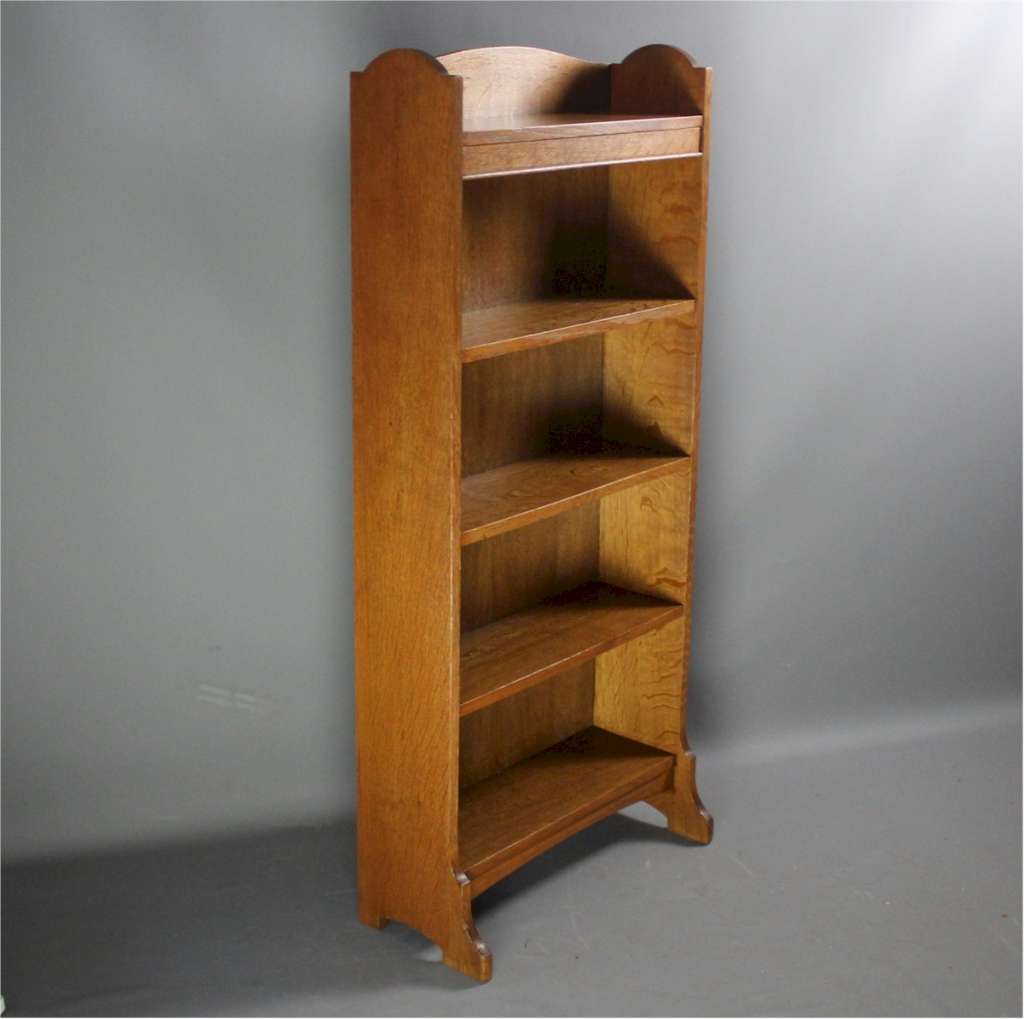 Arts and Crafts oak bookcase by Heal and Son