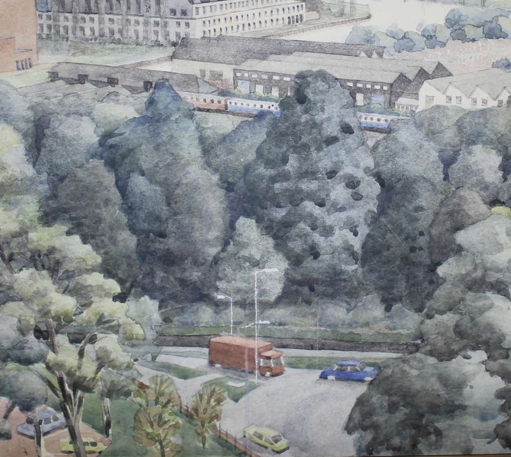 Industrial Architectural watercolour R.I.B.A