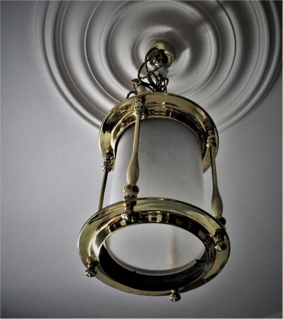 Large Edwardian domed brass lantern