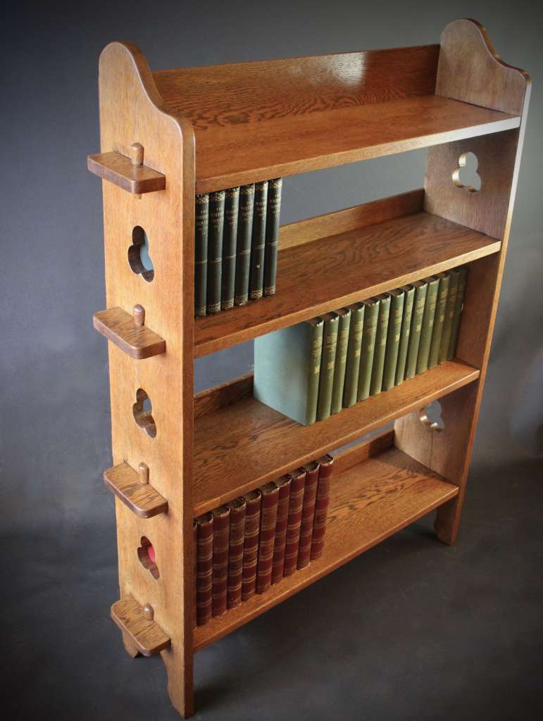 Arts And Crafts Oak Open Bookshelf Sedley For Liberty Co