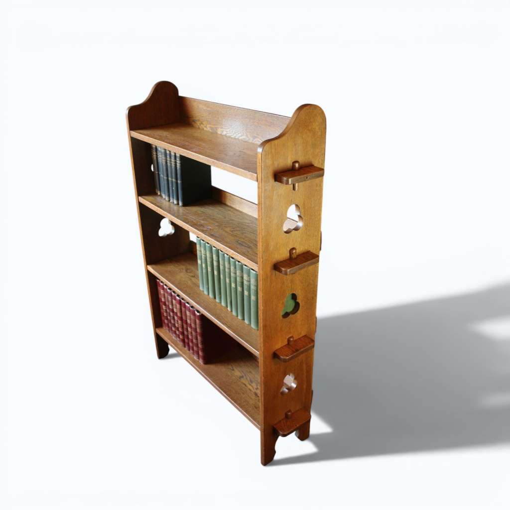 Arts And Crafts Oak Open Bookshelf Sedley For Liberty Co