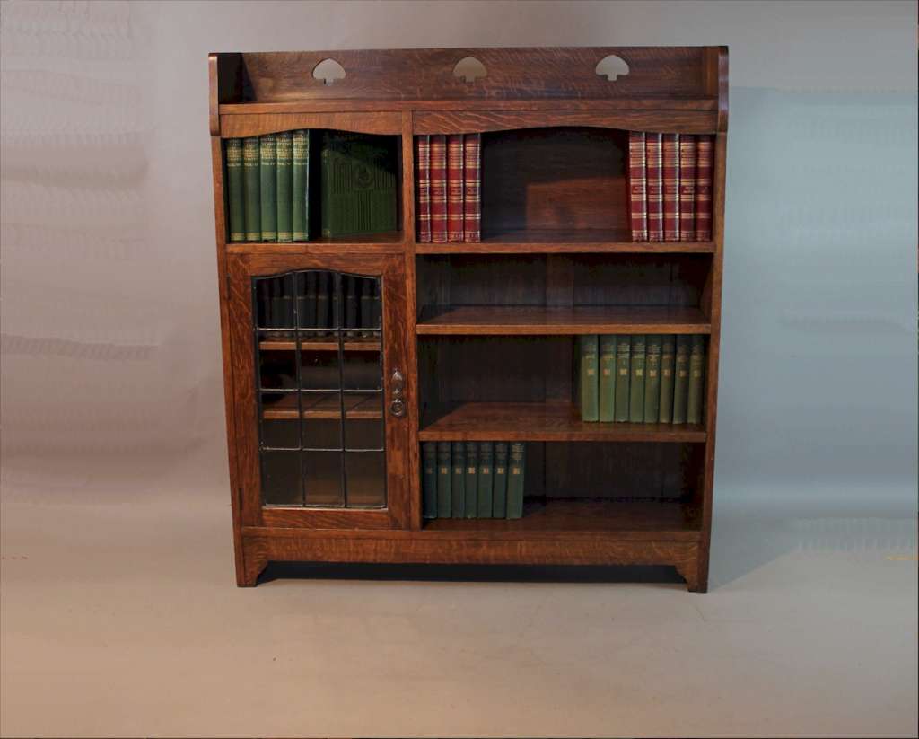 Arts and crafts oak bookcase by Liberty & Co