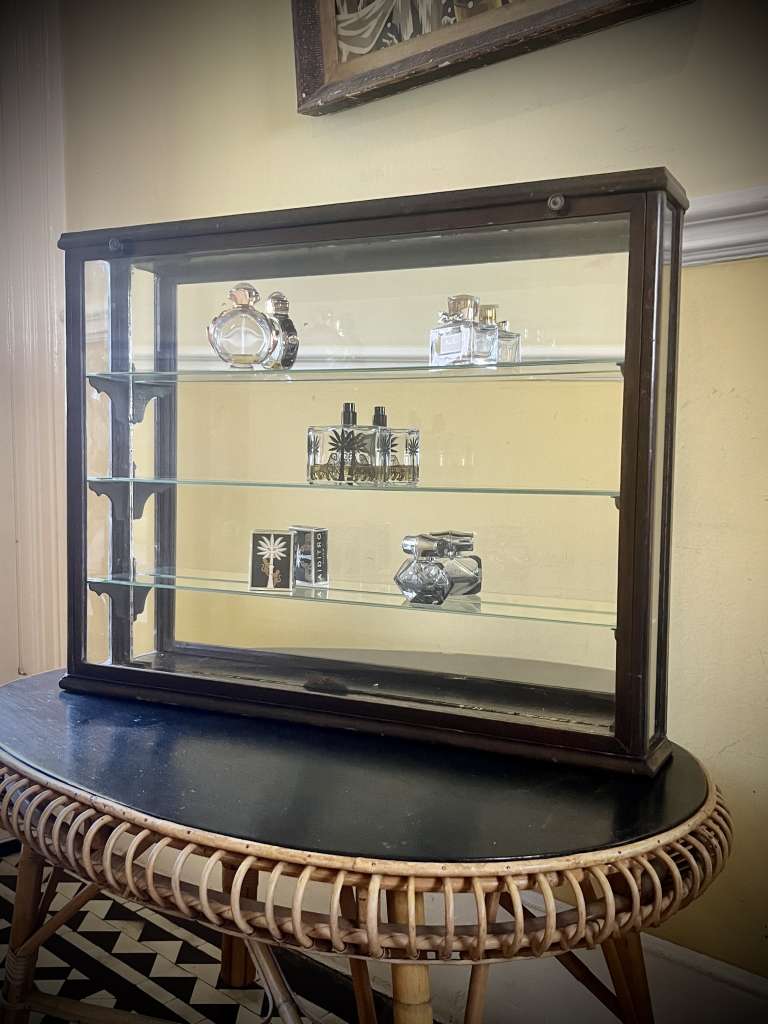 Mahogany chemists shop display cabinet