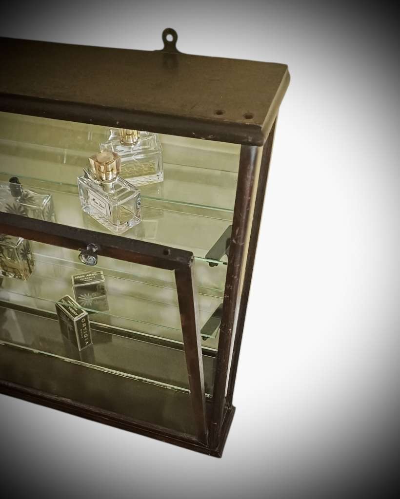 Mahogany chemists shop display cabinet