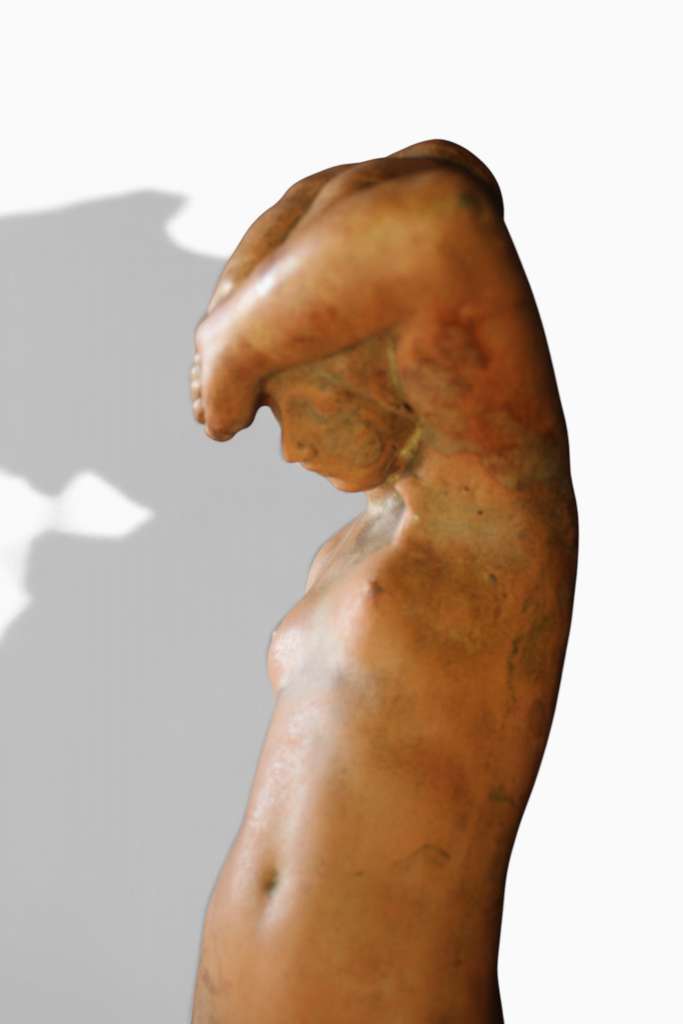 Art Nouveau terracotta figure a maiden