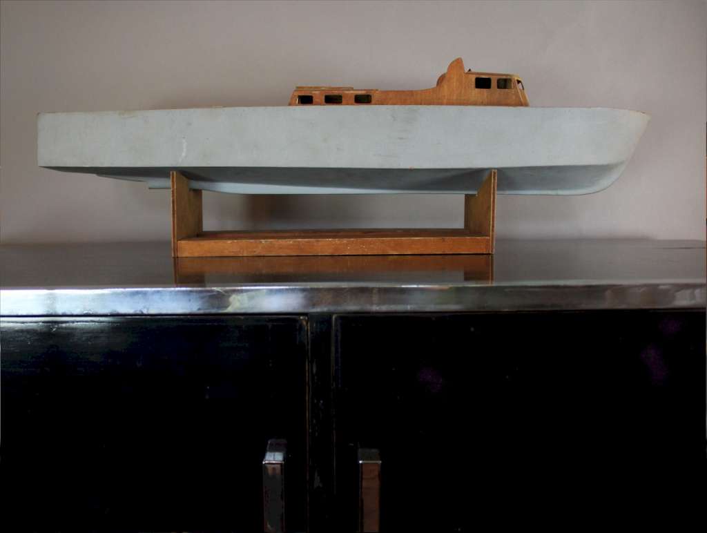 model of a barge c1960's