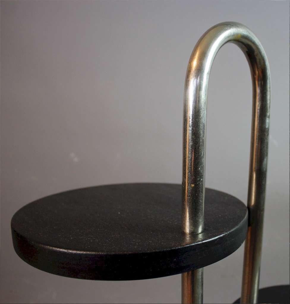 Modernist tubular steel cocktail table.