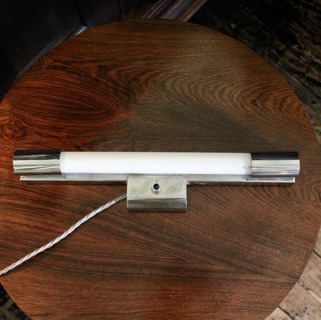 Art Deco Modernist chrome wall strip light