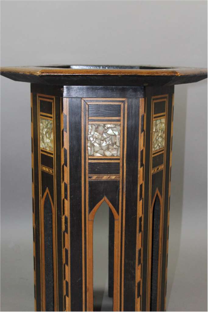 Moorish occasional table c1900 inlaid with mother of pearl