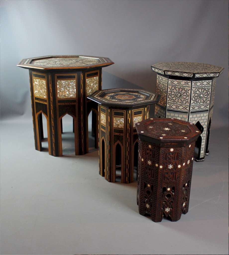 Moorish octagonal  Majlis inlaid table