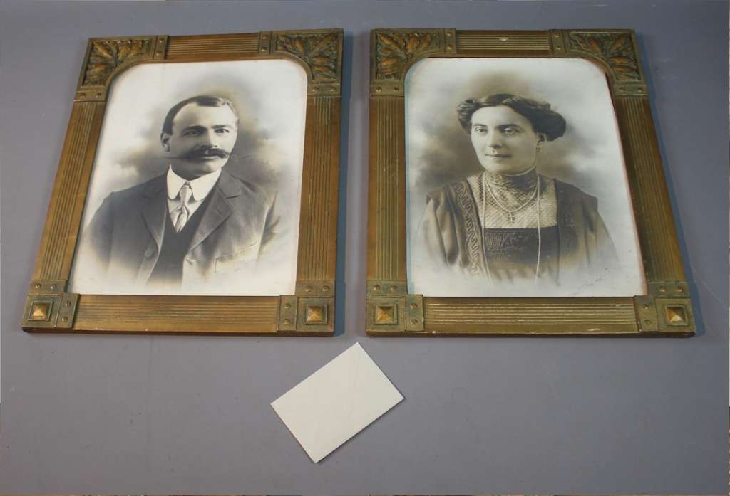 Wonderful Nouveau frames with Nantes couple.