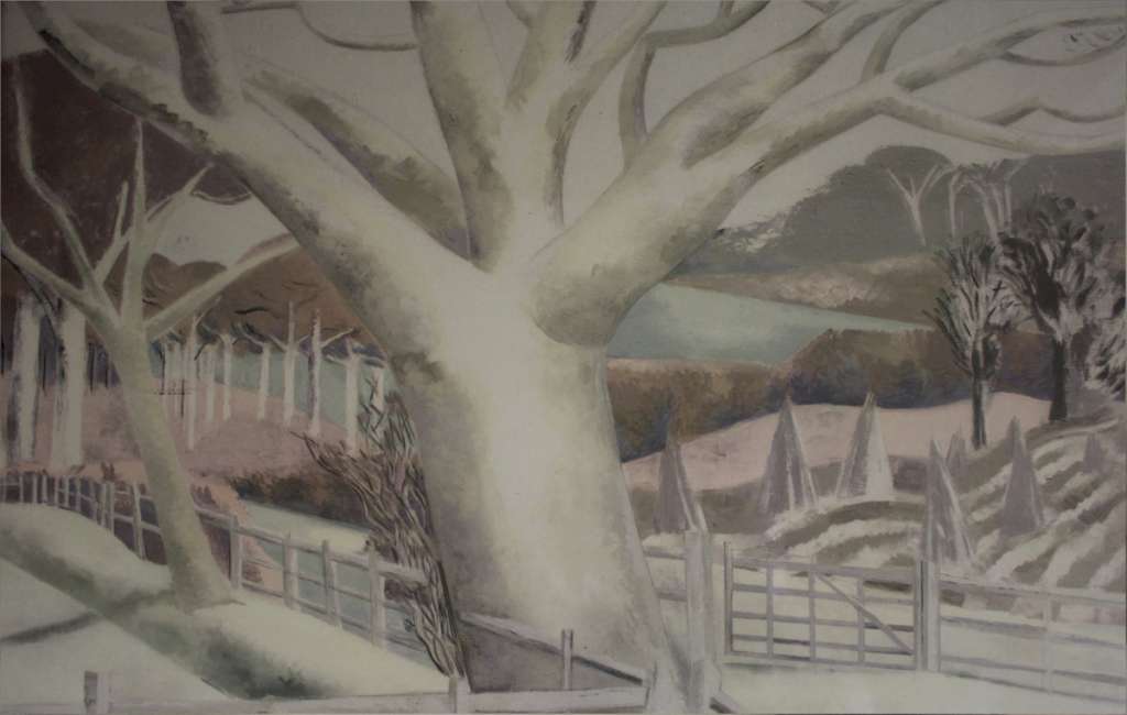 Original 1940's print of tree by Paul Nash
