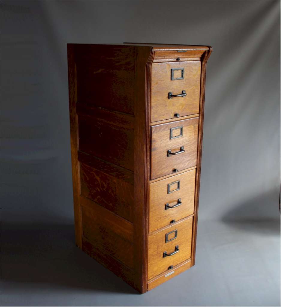 1920's Oak filing cabinet by Yawman USA