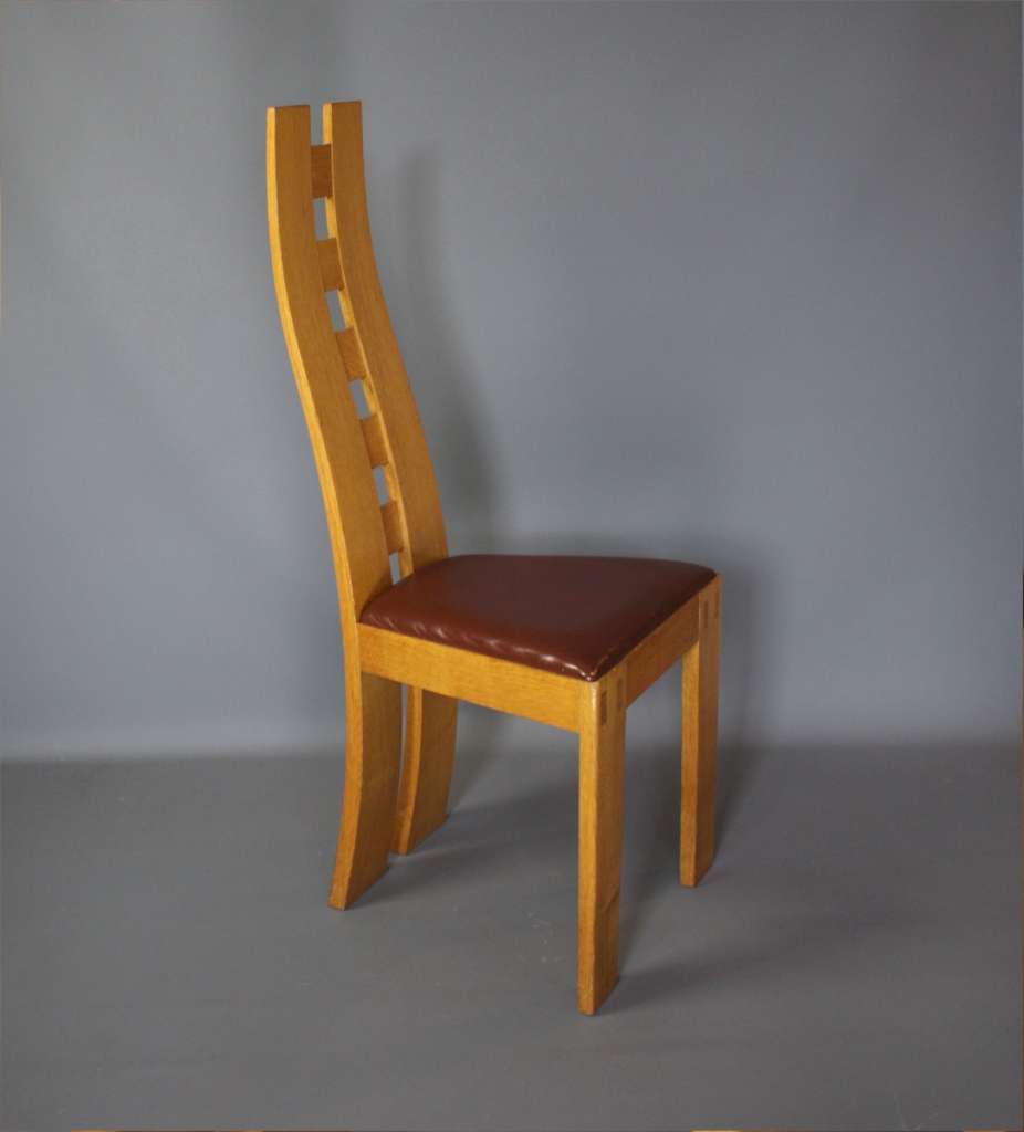 Pearl Dot oak chair designed by Robert Williams.