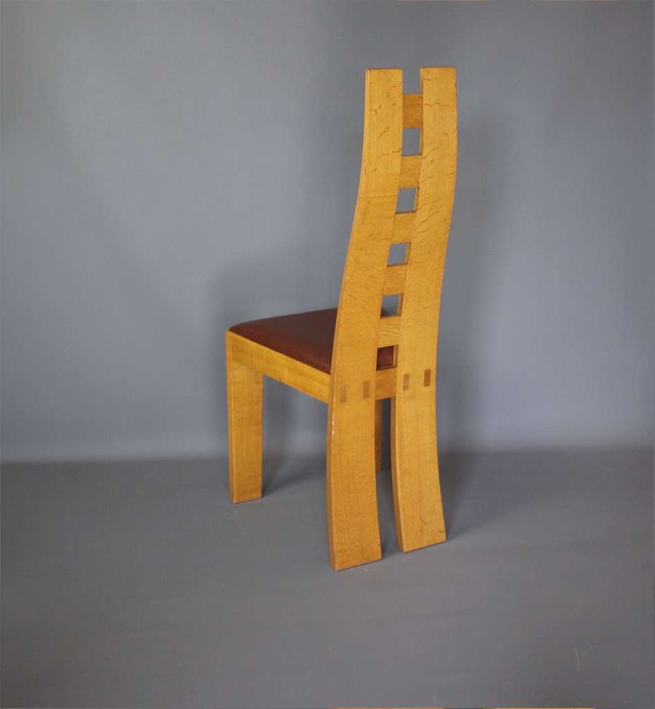 Pearl Dot oak chair designed by Robert Williams.