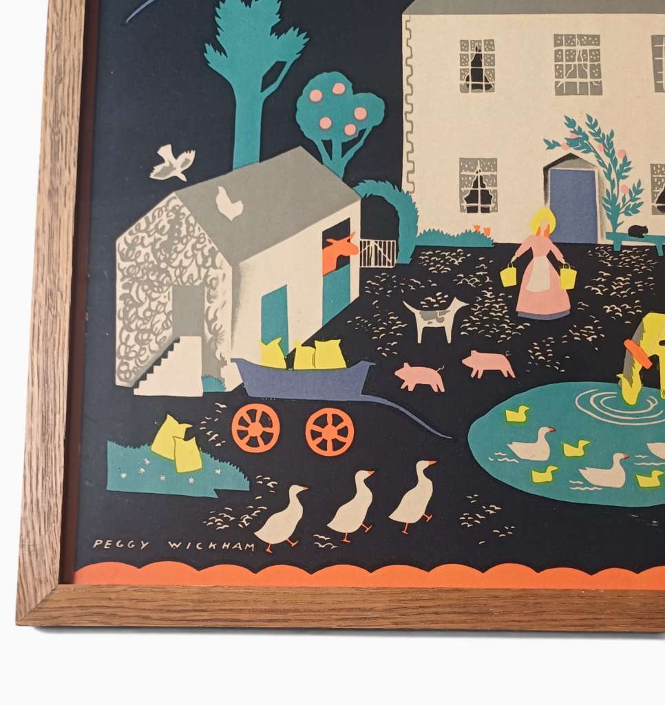 Farm Scene Lithograph by Peggy Wickham