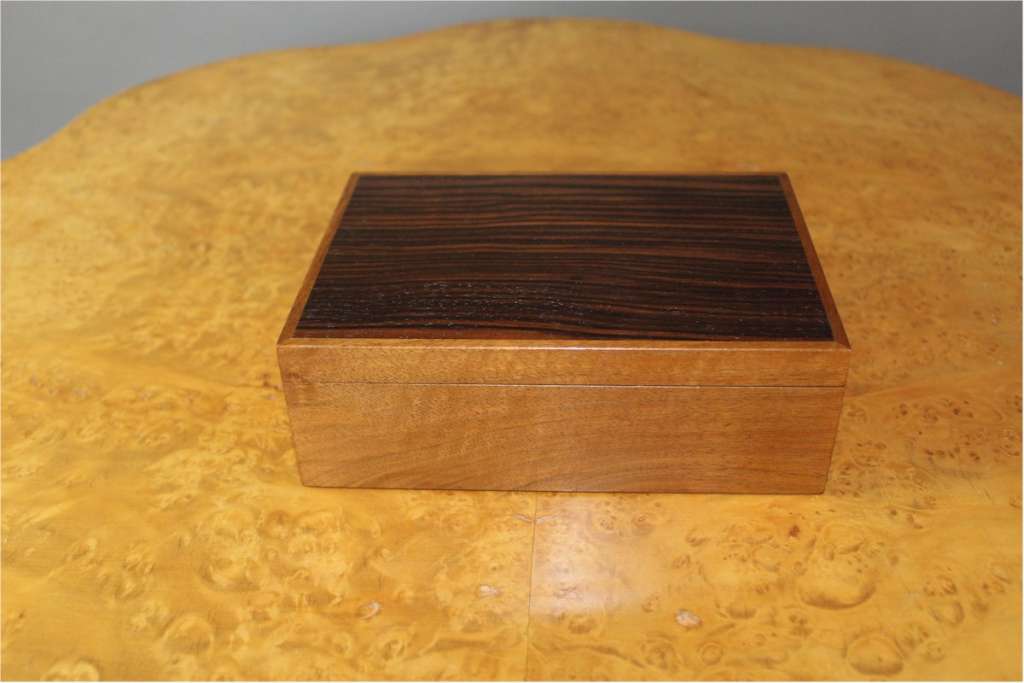1960's rosewood and walnut box