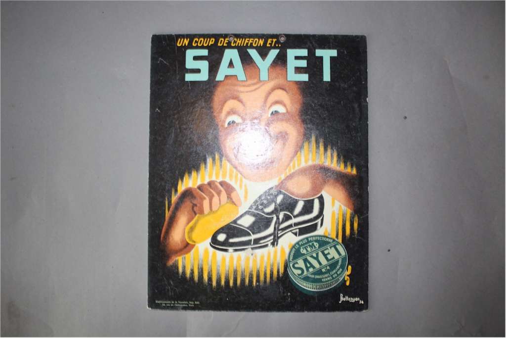 French shoe polish advert Sayet by P Bellenger